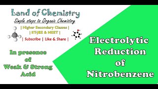 Electrolytic Reduction of Nitro benzene  Weak Acid  Strong Acid  Aniline  pamino phenol [upl. by Labors131]