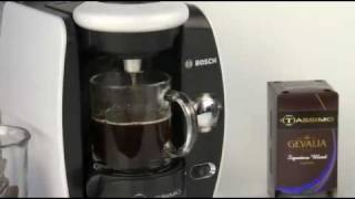 Making a Coffee with Tassimo Brewbot [upl. by Zitah]