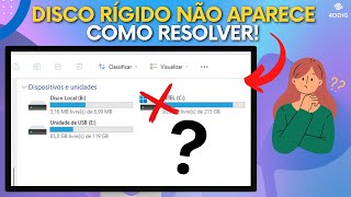 Disco Rígido  HD Externo NÃO APARECE no PC Como Resolver FÁCIL [upl. by Vivia]