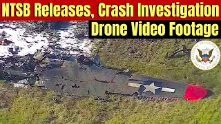 NTSB Releases Drone Footage Of Dallas Air Show Collision Investigation [upl. by Mallina]