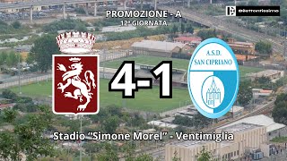 VENTIMIGLIA  SAN CIPRIANO 41  PROMOZIONE A  12° GIORNATA  081224 [upl. by Ajnot365]