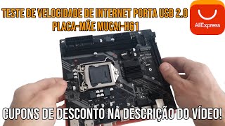 Teste de velocidade de internet da porta USB 20 PlacaMãe MUCAIH61 do AliExpress no Windows 10 [upl. by Nnadroj]