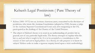 LLB JURISPRUDENCE LEGAL POSITIVSM  3 KELSENS PURE THEORY OF LAW [upl. by Efar]