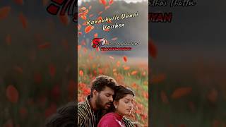 Kannukulle Unnai Vaithen song status 4k  Unni Krishnan  SARajkumar  tamil love status [upl. by Centeno]