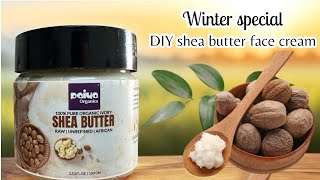 Homemade Shea butter face cream  DIY Moisturising cream  how to make shea butter cream [upl. by Noid65]