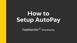 Dropshipping  How To Setup AutoPay [upl. by Noira808]