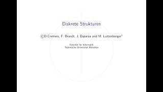 Diskrete Strukturen  Vorlesung 27  08022022 [upl. by Lussi]