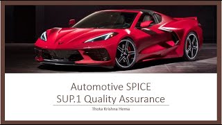 ASPICE SUP1 Quality Assurance [upl. by Annaj139]