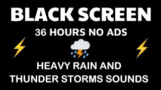 🔴 Powerful Rain and Thunder Sounds for Sleeping  Black Screen Rainstorm  Sleep Sounds [upl. by Nonaihr403]