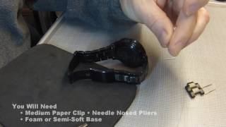 How To Adjust A Fossil Watch Band  Resize Watch Band no special tools [upl. by Faubion754]