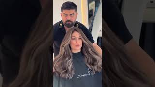 Hair colour transformation by mounir saloon shorts short shortvideo hairstyle [upl. by Jarita]