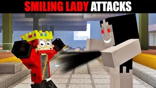 SMILING LADY Attacked Us in Minecraft  Part 3  Minecraft Haunted Horror Story in Hindi [upl. by Nasaj]