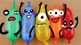 Making Slime With Funny Balloons Cute Doodles 2  RELAXING SATISFYING SLIME [upl. by Grazia]