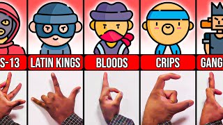 Gang Signs and Their Meanings Bloods Crips Chicago [upl. by Hanimay]