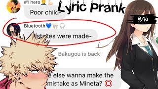 ✨Lyric Prank MhaBNHA ft YN 🌸Daisy🌸✨ [upl. by Ihsorih258]