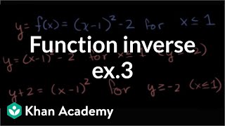 Function inverses example 3  Functions and their graphs  Algebra II  Khan Academy [upl. by Mareld946]