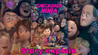 Checkered ninja Animation movie story explain [upl. by Evreh]