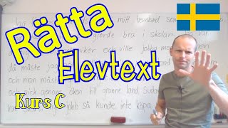 Rätta en elevtext kurs C SFI [upl. by Ydnic]