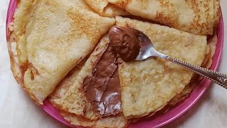 cc eng comment faire une pâte à crêpes sans œufs et sans grumeaux بدون بيض [upl. by Aisylla366]