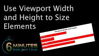 Use Viewport Width and Height to Size Elements [upl. by Anniram]