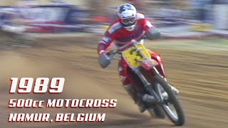 Great Motocross Battles  David Thorpe vs Eric Geboers  Belgium GP 1989 [upl. by Oesile]