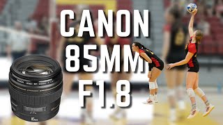 Canon 85mm f18  Canon R6  College Volleyball [upl. by Aneehsirk]