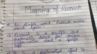 Meaning  naturecharacteristicfeatures of reaseach  Research methodology BcomBBA [upl. by Akkina353]