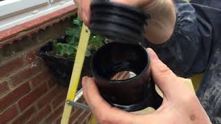 How to install a soil pipe boss for a 40mm waste water pipe [upl. by Lou188]