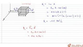 The electric field componets due to a charge inside the cube of side 01m are Ex  alpha x [upl. by Eniamor]