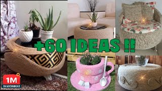 Decora tu Vivienda con estas Ideas de llantas Recicladas 60 Ideas de reciclaje¡ [upl. by Camp968]