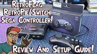 RetroFlag 6 Button Genesis Controller For Nintendo Switch amp RetroPie Review amp Setup [upl. by Eile]