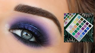 InDepth PurpleBlack Smokey Eye Tutorial  Mikayla x Glamlite Paht 2 Palette [upl. by Hanser]