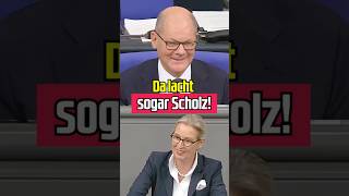 Alice Weidel bringt sogar Scholz zum Lachen aliceweidel [upl. by Pavior8]