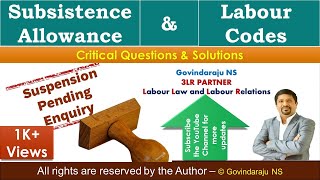 Subsistence Allowance  Critical Questions amp Solutions [upl. by Adachi]