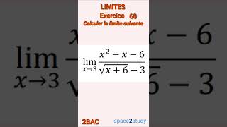 Exercice 60 Limites 2BAC Maths [upl. by Nythsa17]