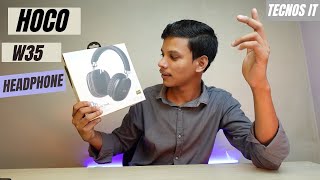 HOCO W35 Head Over Headphone  Unboxing Video  Tecnos It [upl. by Enaek235]