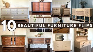 10 INSPIRING FURNITURE FLIPS  DIY BEAUTIFUL FURNITURE MAKEOVERS [upl. by Biamonte]