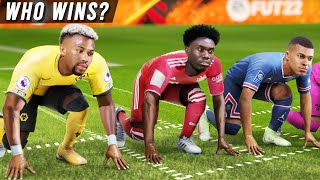 FIFA 22 PACESPEED TEST  Who is the fastest player in the game [upl. by Camfort]