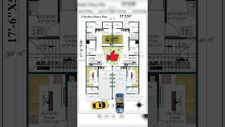 Two brothers home design 31 X 45  3BHK House Plan🏡🚘🏗👌💥 trending home 2dfloorplan modernhouse [upl. by Lerrad596]