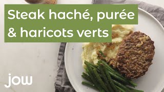 Recette du steak haché purée amp haricots verts [upl. by Amek690]