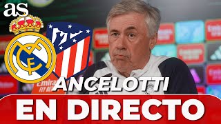 ANCELOTTI EN DIRECTO  Rueda de prensa REAL MADRID  ATLÉTICO DE MADRID [upl. by Yemrej]