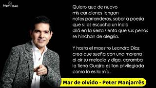 Mar de olvido  Peter Manjarrés Letra [upl. by Aryamoy]