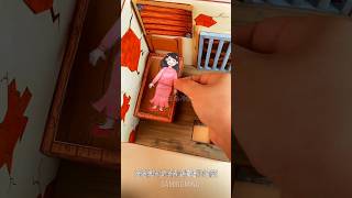 A Story of Survival girl 😭  mini wood toywoodworking art skillwood hand crafts shorts [upl. by Eecart]