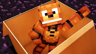 I MAILED MYSELF IN A BOX TO FREDDYS PIZZERIA WE GET TRAPPED In Minecraft [upl. by Montague]