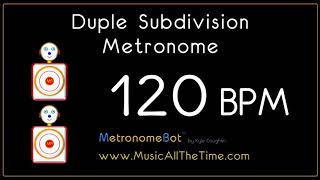 Duple subdivision metronome at 120 BPM MetronomeBot [upl. by Margarita]