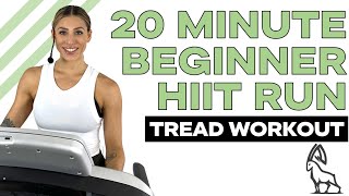 20 MIN BEGINNER HIIT  Treadmill Follow Along [upl. by Mears]