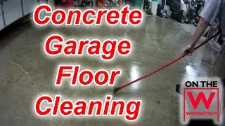 Cleaning amp Degreasing a Concrete Garage Floor [upl. by Siuqaj366]