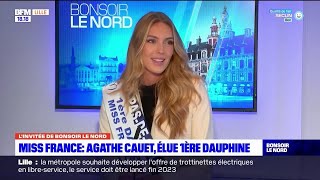 Agathe Cauet première dauphine Miss France était linvitée de Bonsoir le Nord [upl. by Covell]