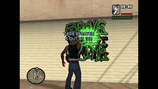 Grand Theft Auto San Andreas Hard Difficulty  Spray a balla Speedrun 3 [upl. by Barina230]