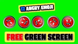 🆓 Free Green Screen 🟢 Chroma key 😡 ANGRY EMOJI Effect Animation ❌ NO COPYRIGHT ©️ 2024 [upl. by Marjorie920]